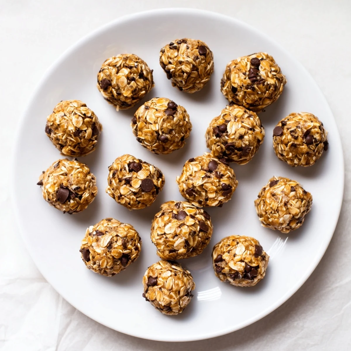 Golden no bake peanut butter energy bites ready for quick healthy snacking
