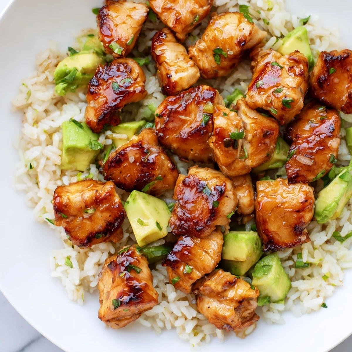 Honey Lime Chicken With Avocado Rice