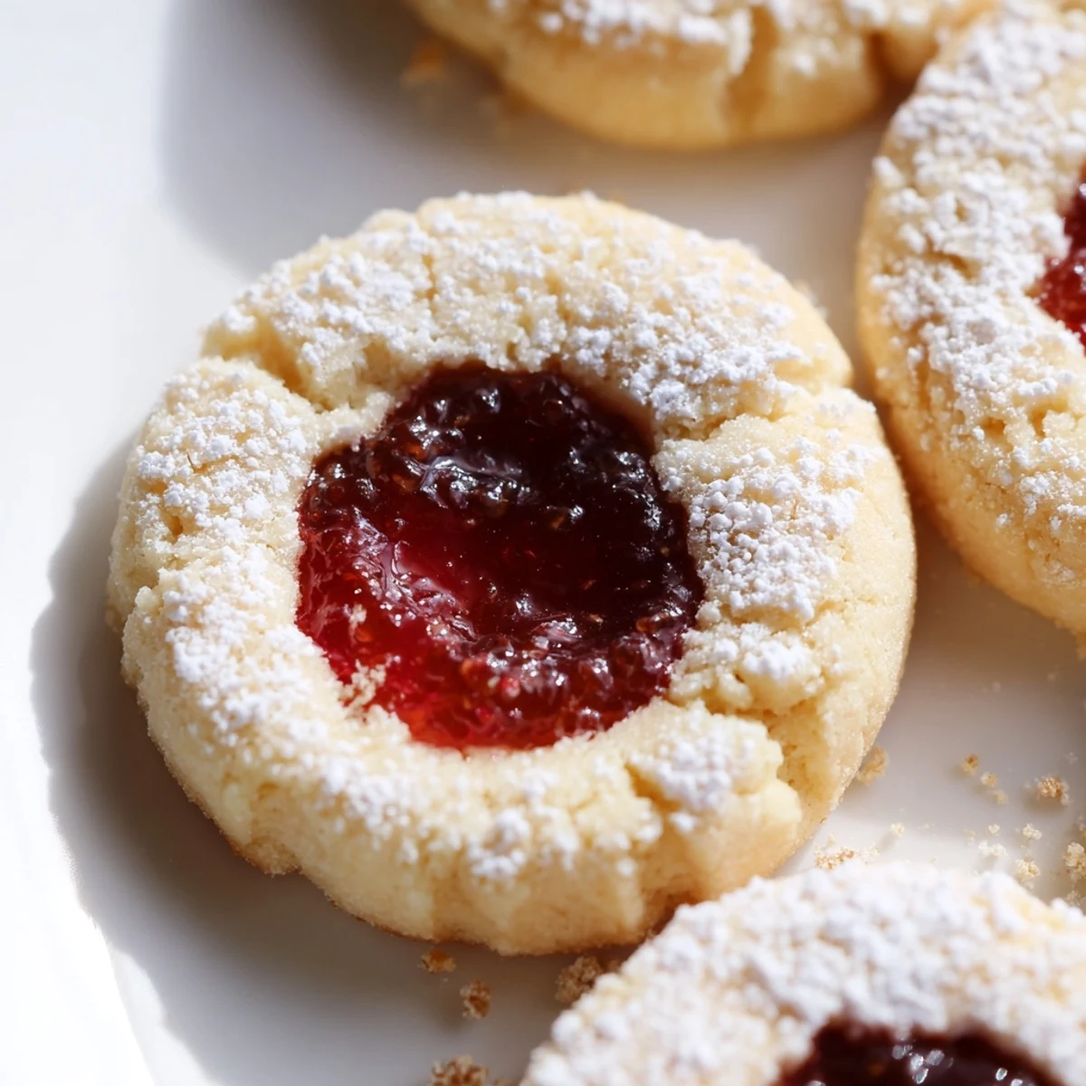 Flower Jam Thumbprint Cookies