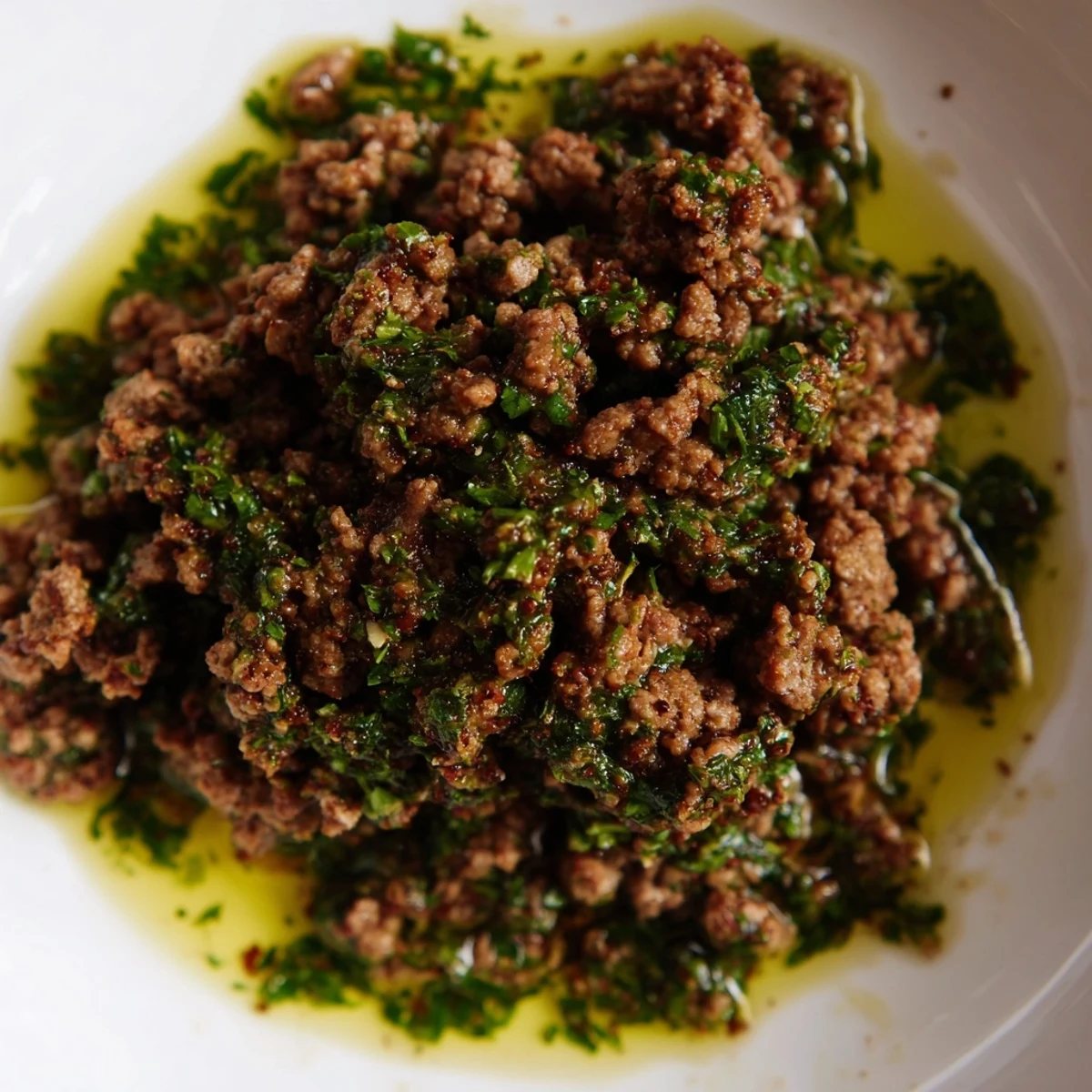 Hearty chimichurri ground beef bowls loaded with fresh avocado and colorful crisp vegetables