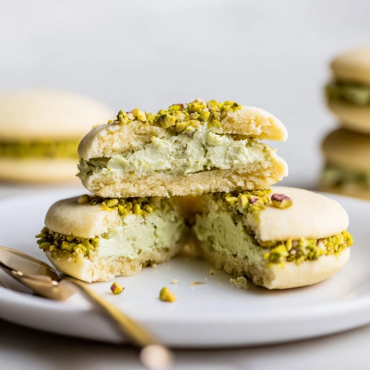 Pistachio Cream Cookies Recipe buttery, tender sandwich cookies with creamy pistachio filling