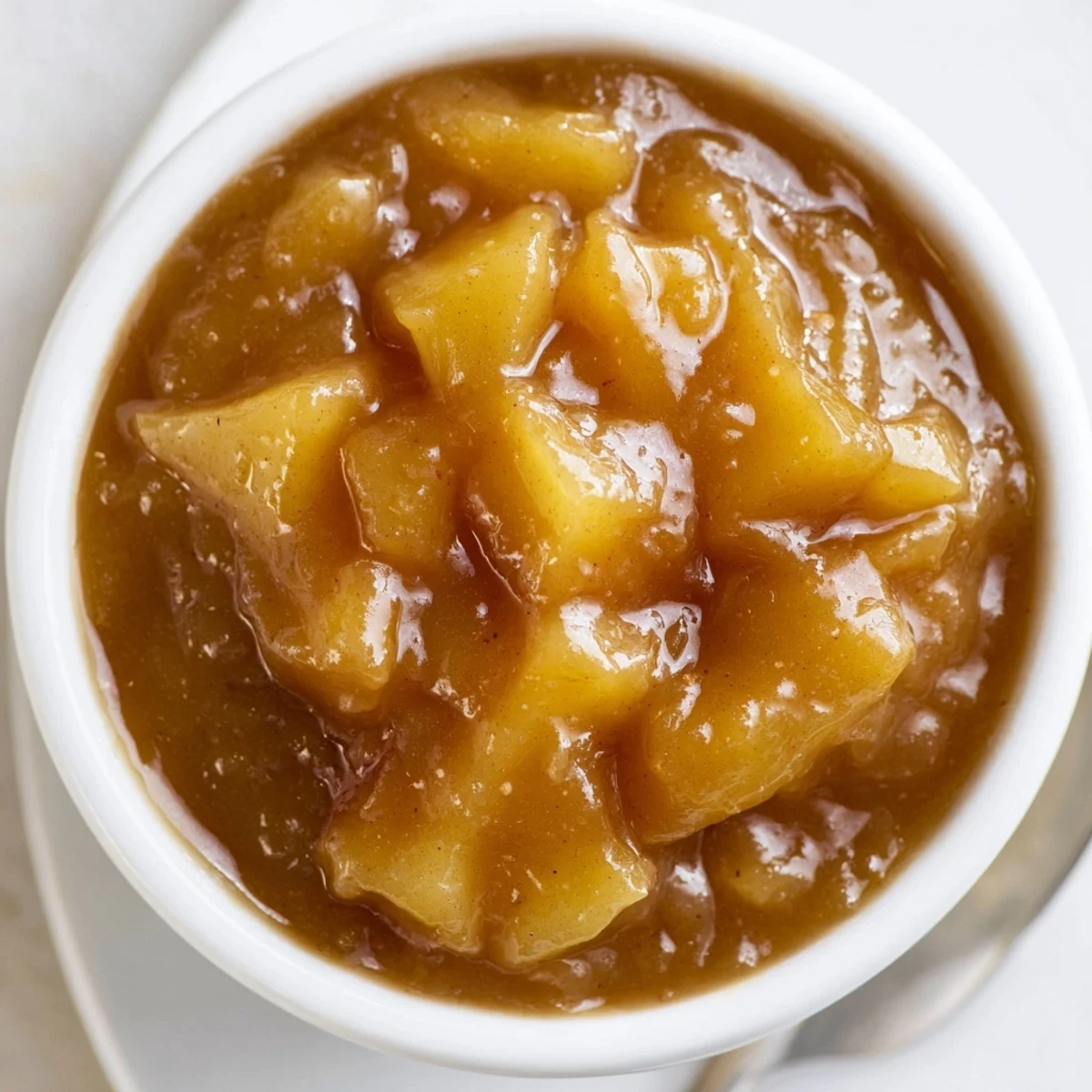 Homemade Fall Caramel Apple Jam bubbling in pot, buttery aroma fills kitchen.