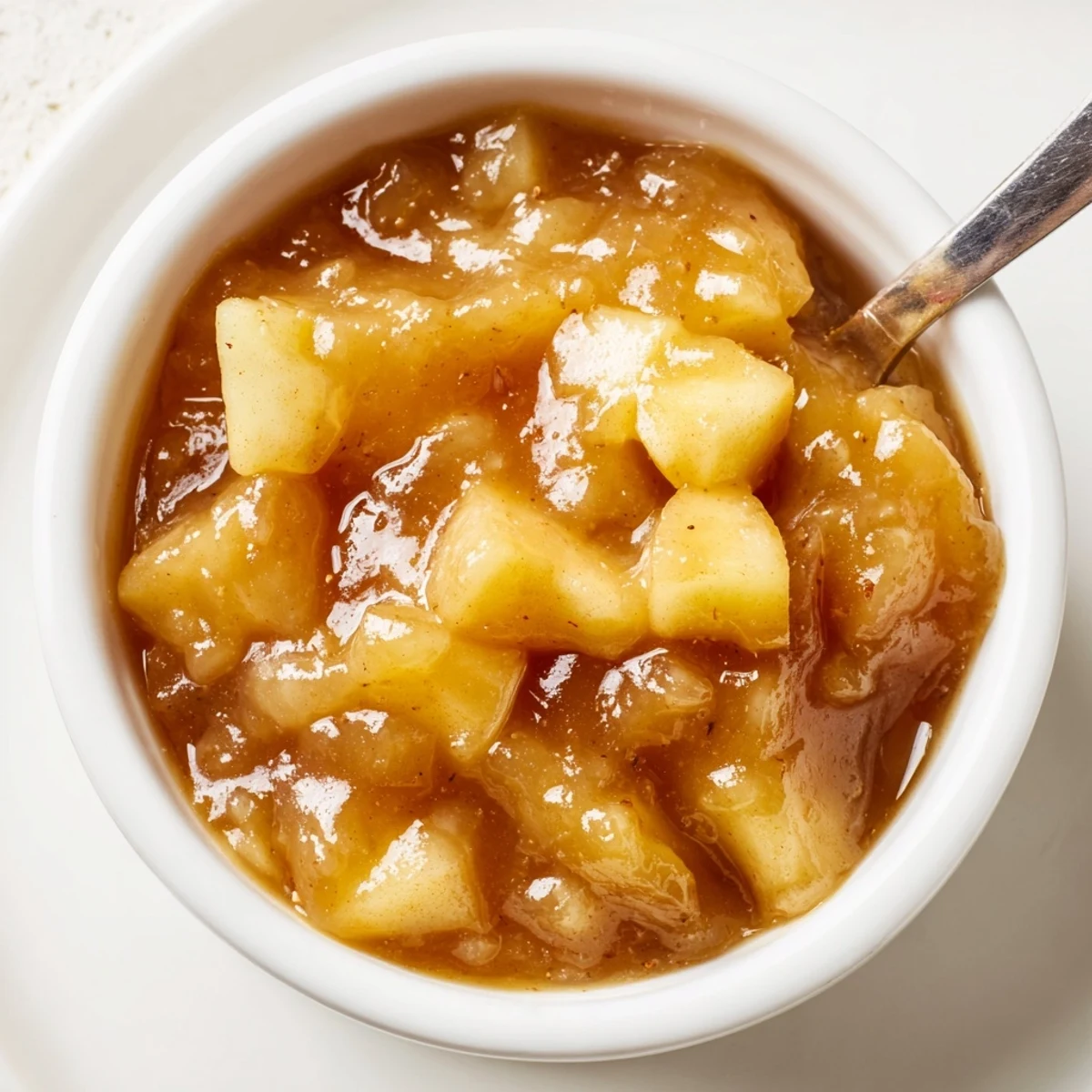 Fall Caramel Apple Jam glistening in jar, cinnamon-scented, perfect on toast.