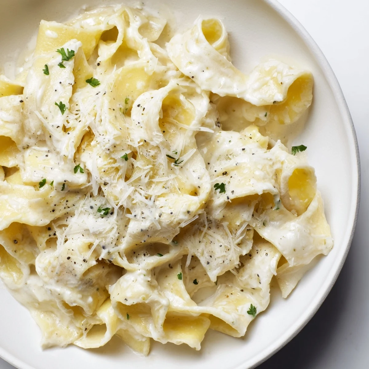 Homemade creamy cafeteria noodles in a smooth cheese sauce served piping hot for dinner