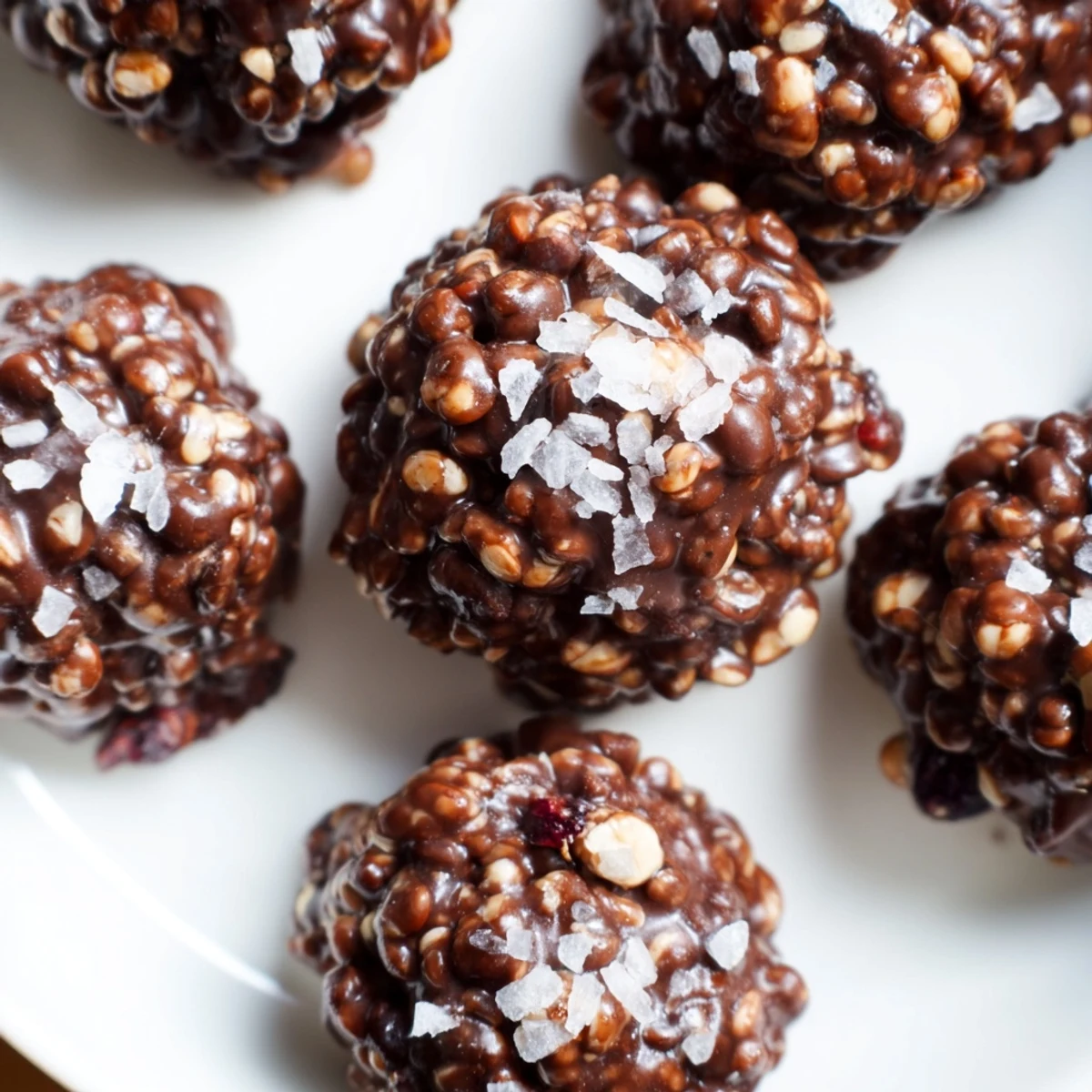 Dark Chocolate Quinoa Crunch Bites nestled in parchment paper ready for snacking