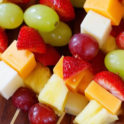 Delicious Fruit And Cheese Kabobs